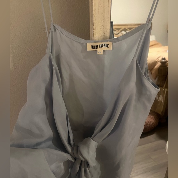 Djerf Ave Tie Tank Baby Blue - Picture 3 of 4